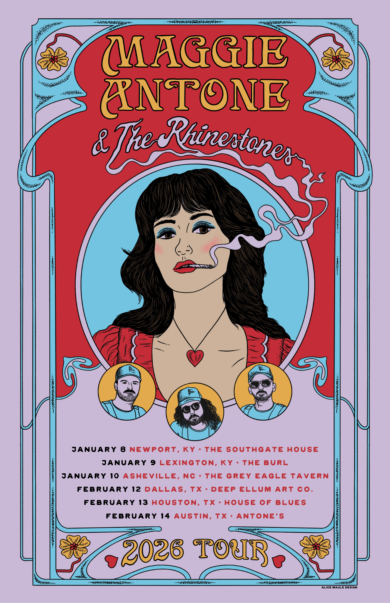 2026 Tour Poster-Maggie Antone & The Rhinestones 11x17-signed